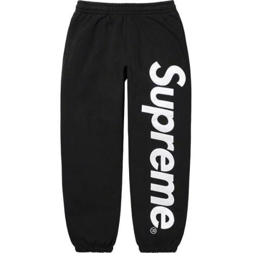 SUPREM* SATIN APPLIQUÉ APPLIQUE HOODED SWEATSHIRT HOODIE