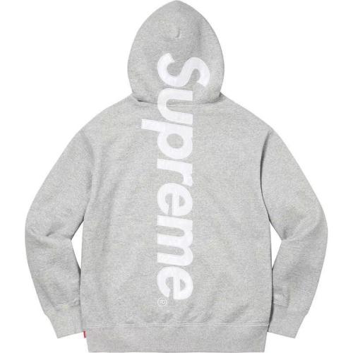 SUPREM* SATIN APPLIQUÉ APPLIQUE HOODED SWEATSHIRT HOODIE