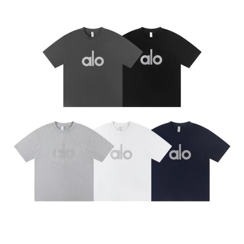 Alο Grey Reflective Font T-shirt