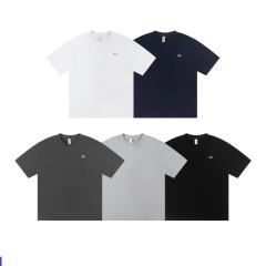 Alο Grey Small Metal Logo Font T-shirt
