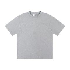 Alο Grey Small Metal Logo Font T-shirt
