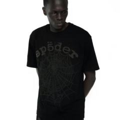 1:1 Top Quality Black Letters Black Mesh Black Print