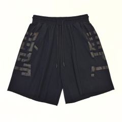 1:1 Top Quality Gallery Dept Black Distressed Logo Sweat Shorts