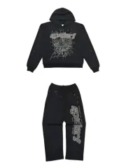 1:1 TOP Quality Reflective Big Star Print Hoodie & Pants Set