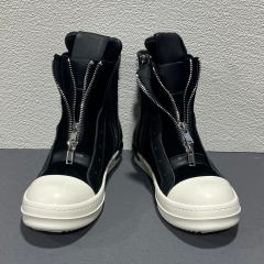 RO Dark Tone Double Zipper Cream Platform High Top Men Shoes (US6-14)