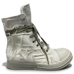 RO Fringe High-Top Canvas Platform Couple Shoes High White (US6-14)