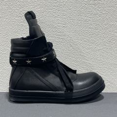 RO Dark Tone Double Zipper Cream Platform High Top Men Shoes (US6-14)