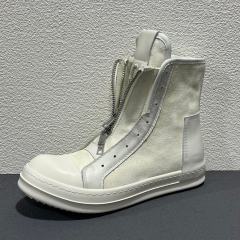 RO 2026 Creamy White Zipper High-Top Platform Ankle Boots (US6-14)