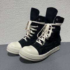 RO Fringe High-Top Canvas Platform Couple Shoes High White (US6-14)