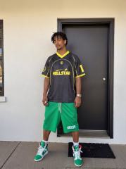 Black And Yellow No.11 Mesh Jersey Tee 29043141