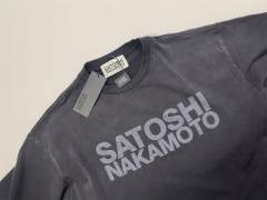SATOSHI NAKAMOTO Wash Basic Tee