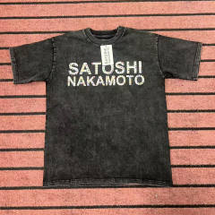 SATOSHI NAKAMOTO Rhinestone Vintage Tee