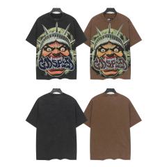 Rhinestone Logo God Statue Print Distressed Washed Version Tee 2 colors 28760692