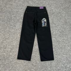 Derschutze Awakening Black Loose Straight Denim Jeans