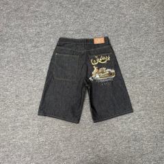 Derschutze American Street Heavyweight Embroidered Denim Shorts