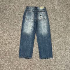 Derschutze Koi Fish Embroidered Denim Jeans