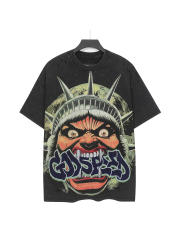 Rhinestone Logo God Statue Print Distressed Washed Version Tee 2 colors 28760692