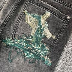 Derschutze "NYC to RIO" Embroidered Denim Jeans