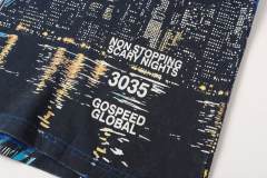 Blue New York night scene with Statue of Liberty vintage washed T-shirt 29035099