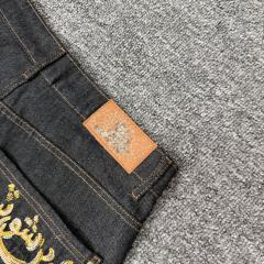 Derschutze American Street Heavyweight Embroidered Denim Shorts
