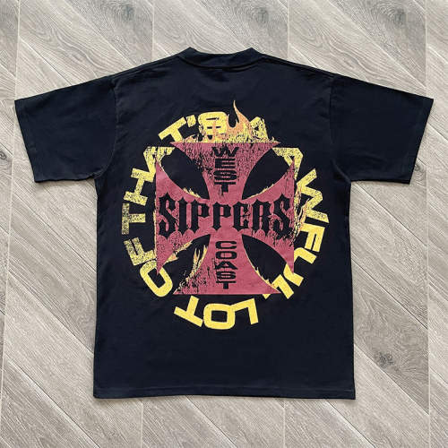 1:1 Quality That's A Awful Lot of Cough Syrup Motorcycle Print Black Tee