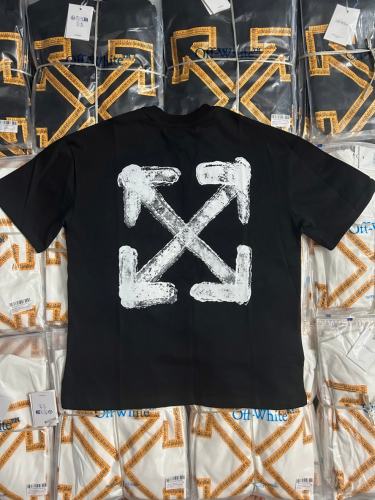 1:1 Top Quality OW Ink Wash Arrow Print T-shirt