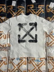 1:1 Top Quality OW Ink Wash Arrow Print T-shirt
