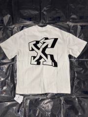 1:1 Top Quality OW Twisted Arrow Print Black Tee