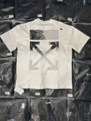 1:1 Top Quality OW Messy Embroidery Arrow T-shirt