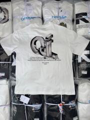 1:1 Top Quality OW 3D Embossed Logo Tee