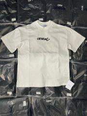 1:1 Top Quality OW Messy Embroidery Arrow T-shirt