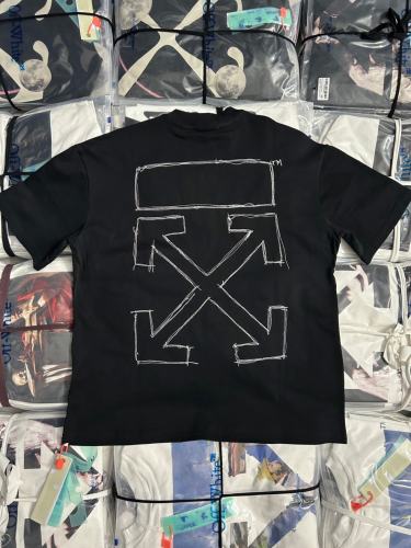 1:1 Top Quality OW Girl Embroidery Graphic T-shirt