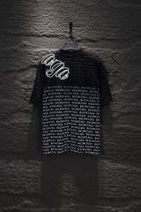 BLCG Pink Drip Gothic Logo Embroidered Black T-shirt