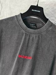 BLCG Red Logo Washed Black Tee