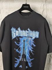 BLCG Eiffel Tower Lightning Print Black Tee