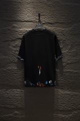 BLCG Graffiti Paint Splatter Print Oversized Cotton T-shirt