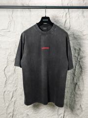 BLCG Red Logo Washed Black Tee