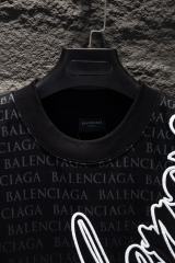 BLCG Pink Drip Gothic Logo Embroidered Black T-shirt
