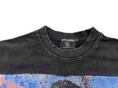 Vintage Washed Black Angel Print T-Shirt Rhinestone Emotion Oversized tee 28978821