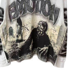 Skeleton resurrection Print Long Sleeve T-Shirt 28694984