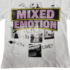 Rhinestone Collage Print T-Shirt - Letter Vintage Washed tee 28978789
