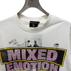Rhinestone Collage Print T-Shirt - Letter Vintage Washed tee 28978789