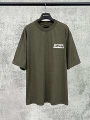 BLCG Tape Label Logo Distressed Oversized Cotton T-Shirt
