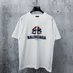 BLCG Rhinestone Embellished Logo Oversized Cotton T-Shirt