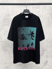 BLCG Tropical Palm Tree Distressed Oversized Cotton T-Shirt