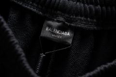 BLCG 3B Logo & Crest Embroidered Black Sweat Shorts