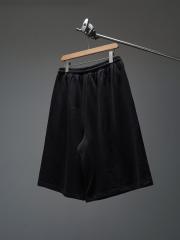 BLCG 3B Logo & Crest Embroidered Black Sweat Shorts