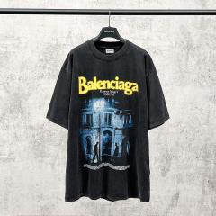 BLCG Paris Headquarters Street View Distressed Oversized Cotton T-Shirt