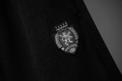 BLCG 3B Logo & Crest Embroidered Black Sweat Shorts