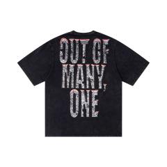 Vintage doomsday ruins submerged Statue of Liberty cracked slogan distressed T-shirt 29053411